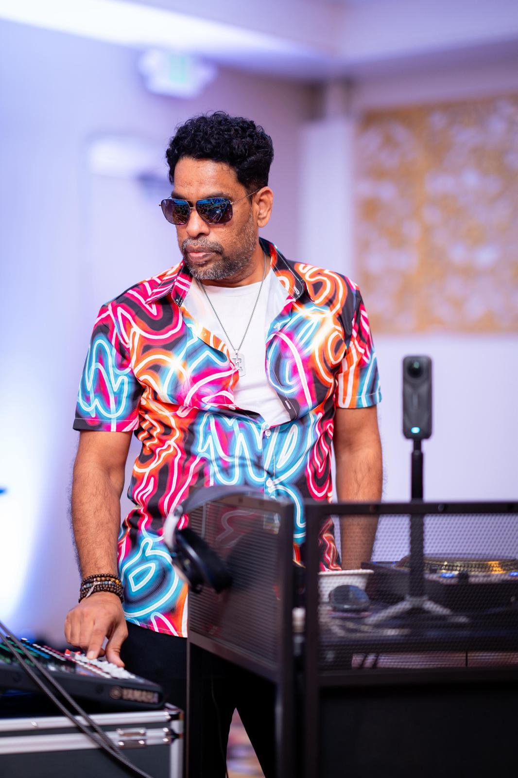 DJ Elaya at the DJ booth during an event